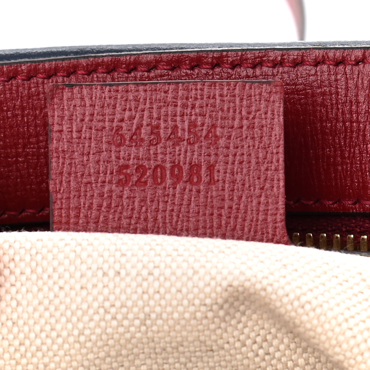 Gucci Textured Calfskin Small Horsebit 1955 Shoulder Bag Blue New Cherry Red 8 of 11
