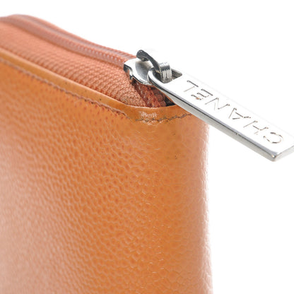 Chanel Caviar Large CC Timeless Zip Around Organizer Wallet Orange 15 of 16