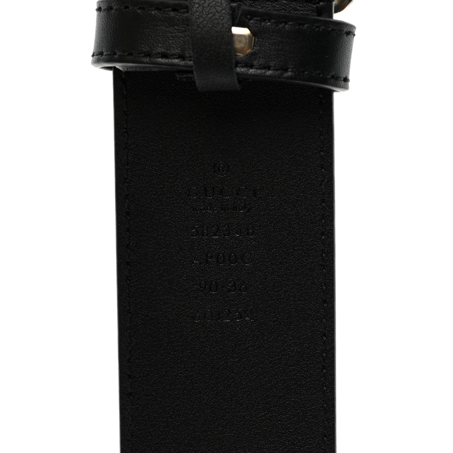 Gucci Moon Calfskin Scales Double G 40mm Belt 90 36 Black 4 of 5
