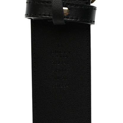 Gucci Moon Calfskin Scales Double G 40mm Belt 90 36 Black 4 of 5