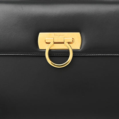 Salvatore Ferragamo Brushed Off Calfskin Iconic Large Top Handle Bag Black 7 of 17
