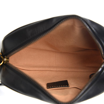 Gucci Calfskin Matelasse Mini GG Marmont Chain Shoulder Bag Black 5 of 11