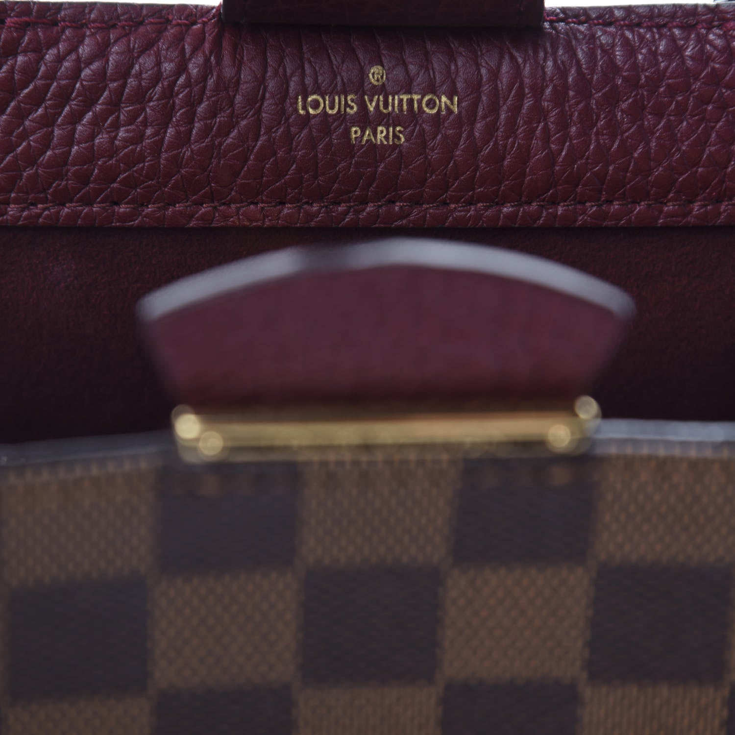 Louis Vuitton Damier Ebene Cuir Taurillon Brittany Bordeaux 8 of 11