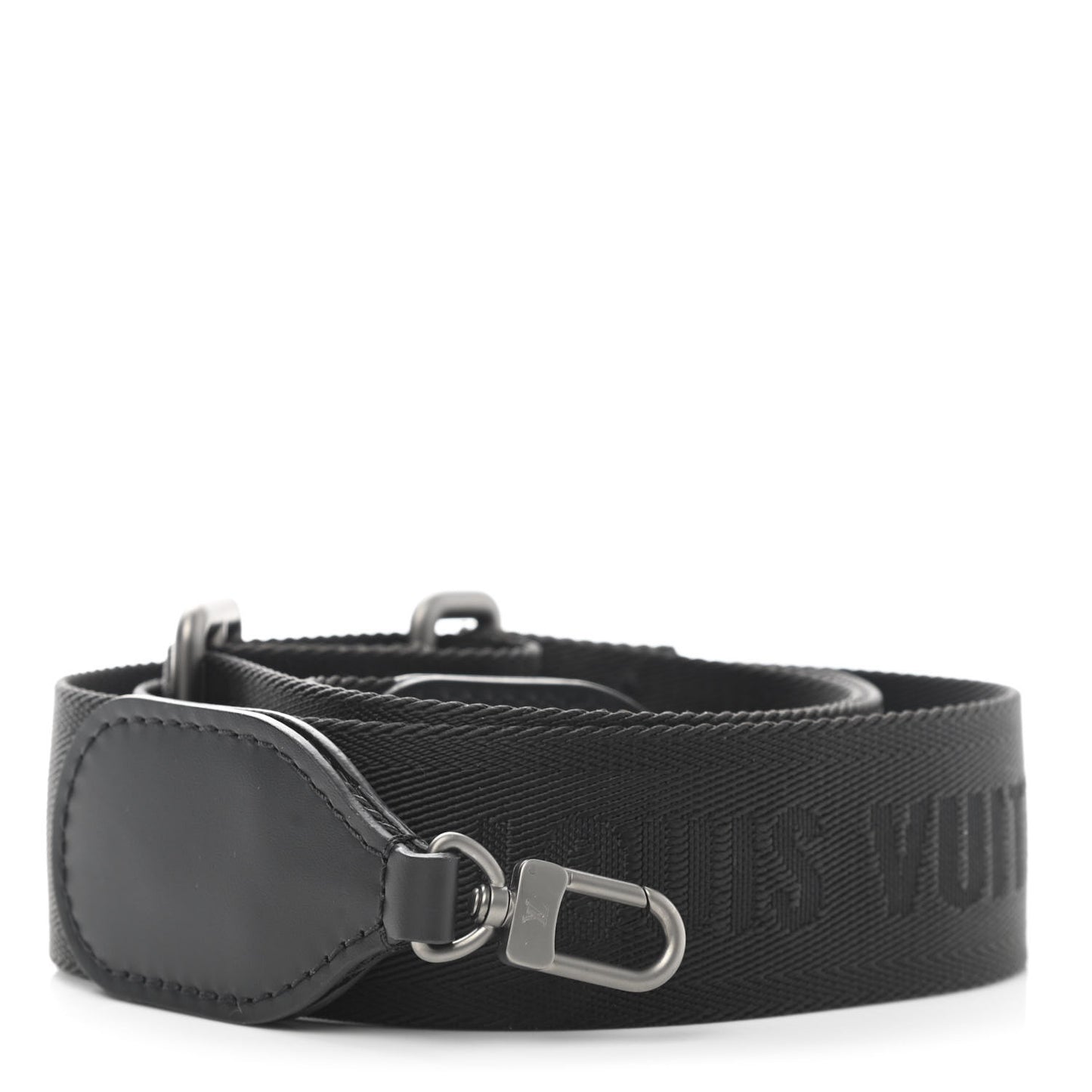 Nylon Calfskin Horizon Clutch Strap Black