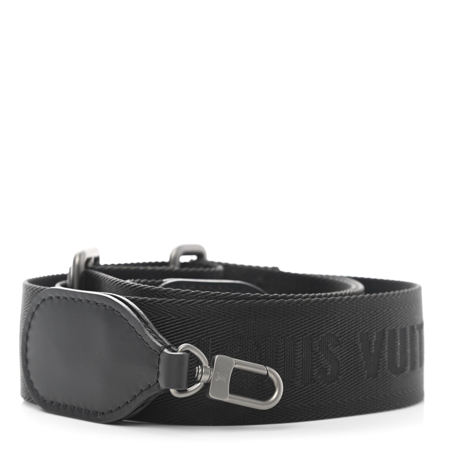 Louis Vuitton Nylon Calfskin Horizon Clutch Strap Black 1 of 7