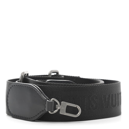 Louis Vuitton Nylon Calfskin Horizon Clutch Strap Black 1 of 7