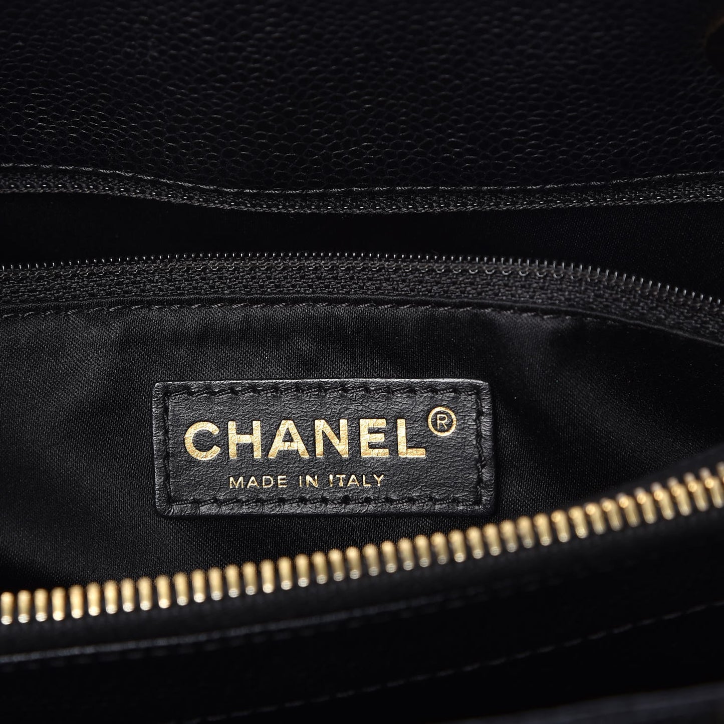 Caviar Quilted Grand Shopping Tote GST Black