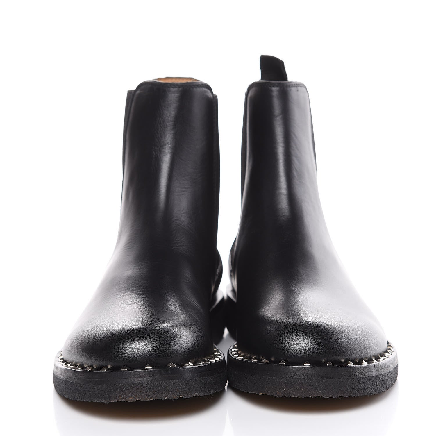 Valentino Garavani Calfskin Soul Rockstud Beatle Chelsea Ankle Boots 40 Black 2 of 8