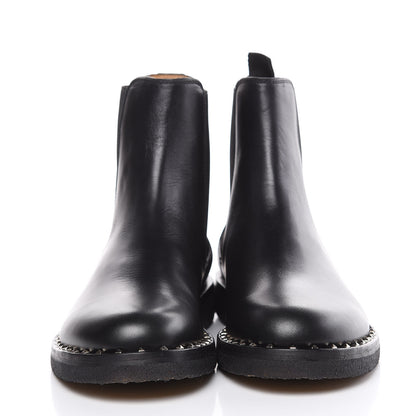 Valentino Garavani Calfskin Soul Rockstud Beatle Chelsea Ankle Boots 40 Black 2 of 8