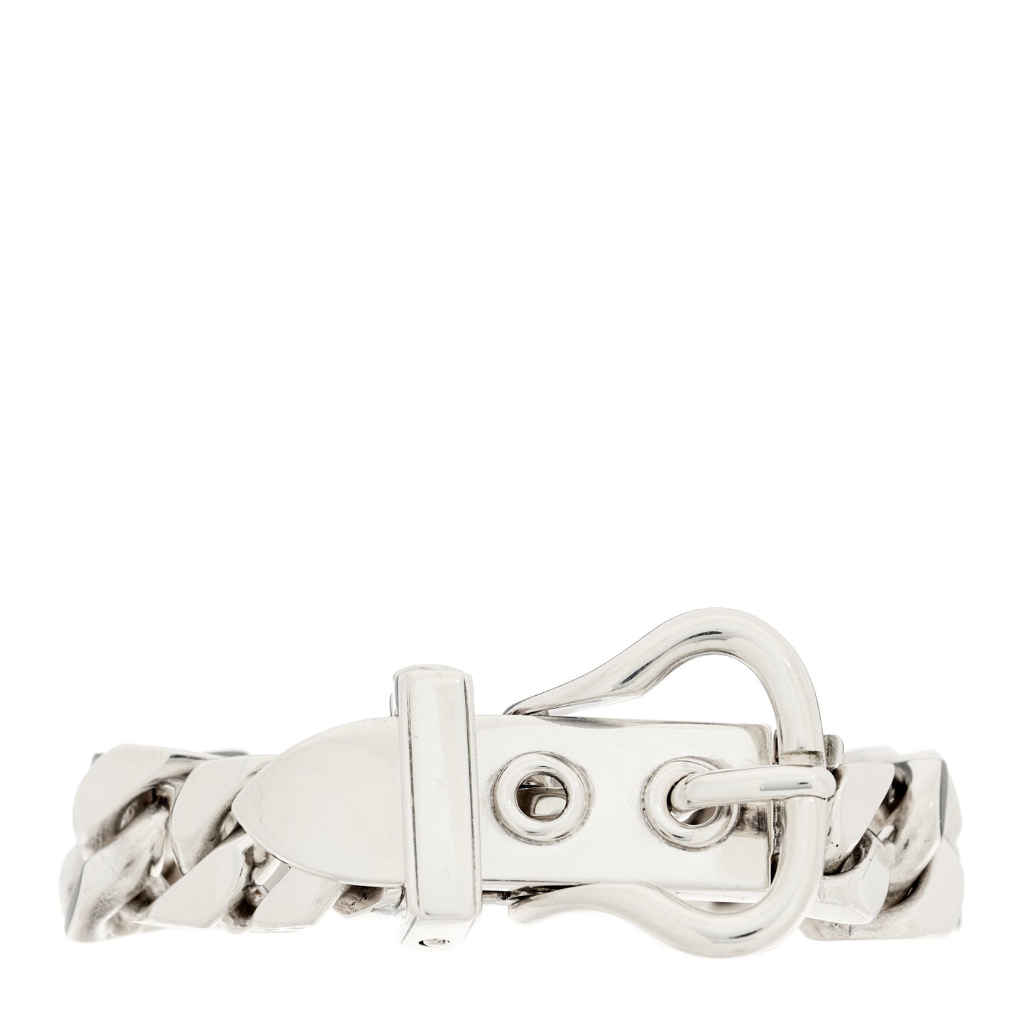 Sterling Silver Cuban Buckle Bracelet