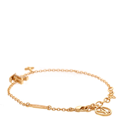 Louis Vuitton Metal Crystal LV Iconic Bracelet Gold 2 of 4