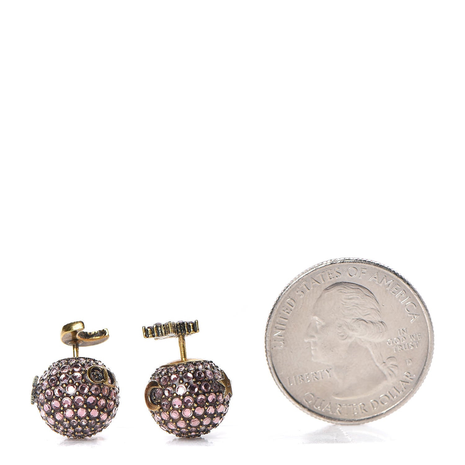 Christian Dior Crystal Star Moon Tribal Earrings Pink Gold 2 of 5
