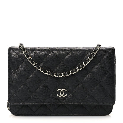 Chanel Caviar Quilted Wallet on Chain WOC Black 1 of 12