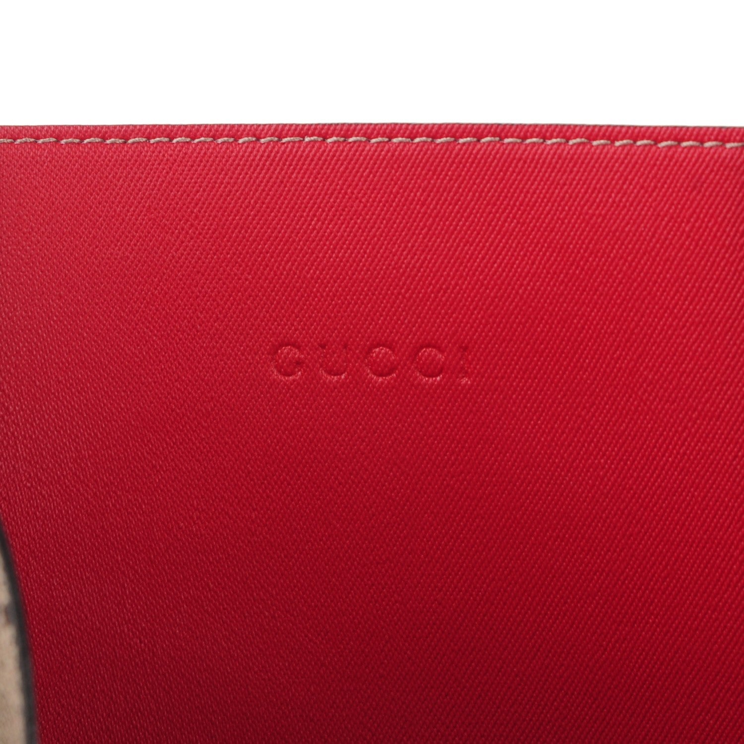 Gucci GG Supreme Monogram Small Reversible Tote Beige Red 7 of 7