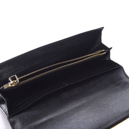 Prada Saffiano Stones Continental Wallet Black 5 of 7