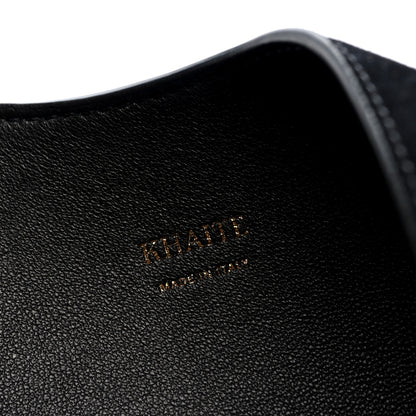 Khaite Suede Calfskin Medium Lotus Tote  Black 7 of 10