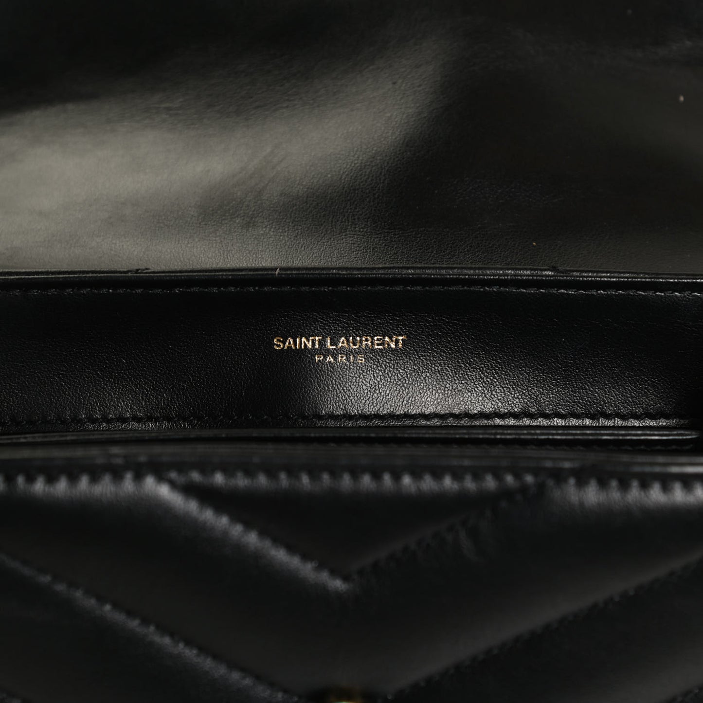 Calfskin Y Quilted Monogram Toy Loulou Crossbody Bag Black