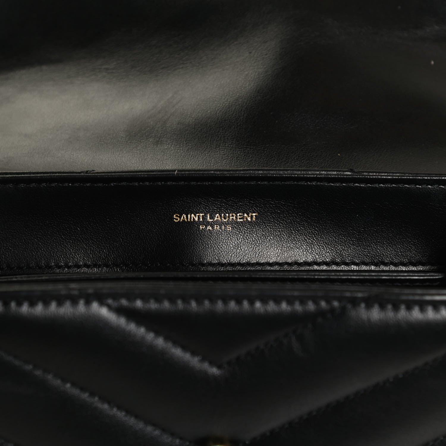 Saint Laurent Calfskin Y Quilted Monogram Toy Loulou Crossbody Bag Black 7 of 15
