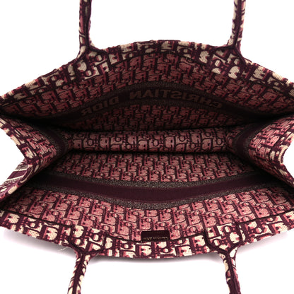 Christian Dior Oblique Large Book Tote Burgundy Multicolor 5 of 11