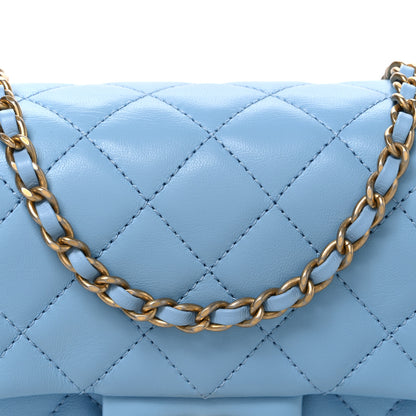Chanel Lambskin Quilted Mini Pearl Crush Flap Light Blue 7 of 9