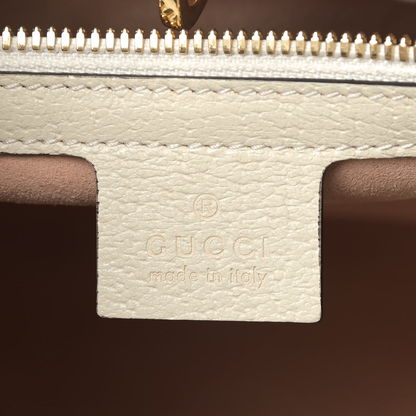 GG Supreme Monogram Textured Calfskin Les Pommes Small Retro Interlocking G Tote Bag Beige Multicolor Mystic White