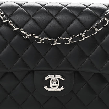 Chanel Lambskin Quilted Medium Double Flap Black 7 of 10