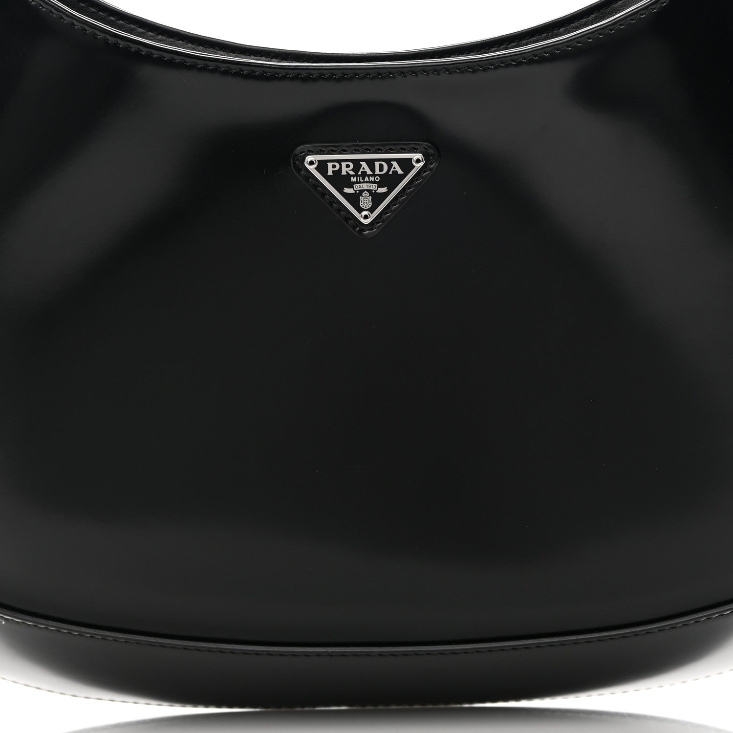 Prada Spazzolato Cleo Shoulder Bag Black 8 of 11