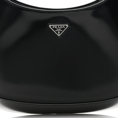 Prada Spazzolato Cleo Shoulder Bag Black 8 of 11