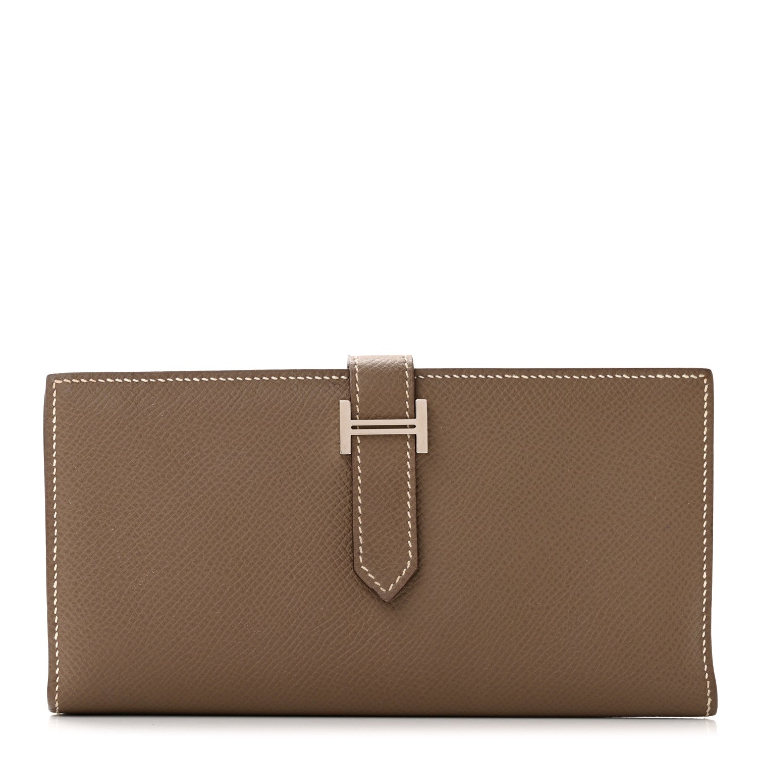 Hermes Epsom Bearn Gusset Wallet Etoupe 1 of 11