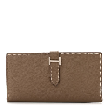 Hermes Epsom Bearn Gusset Wallet Etoupe 1 of 11
