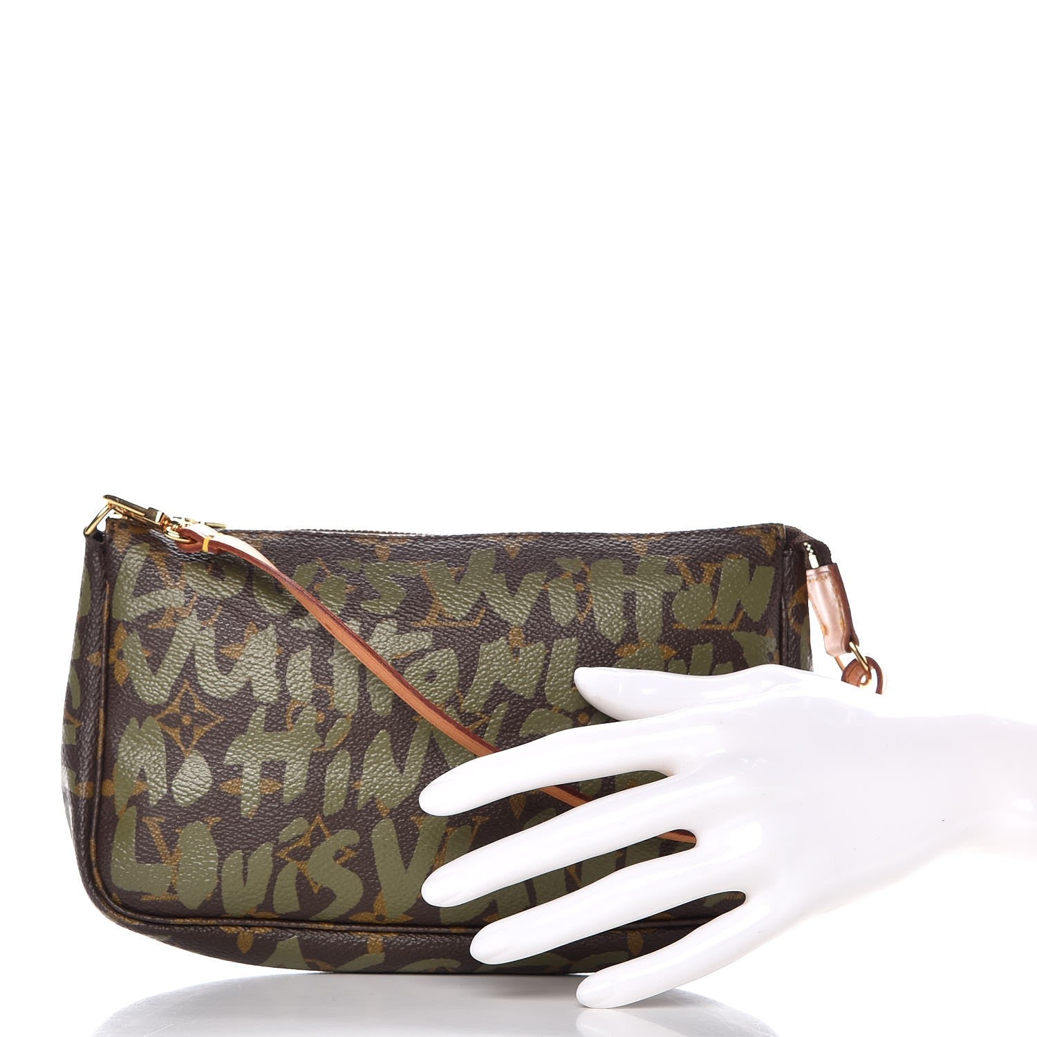Louis Vuitton Monogram Graffiti Pochette Accessories Kaki 2 of 6