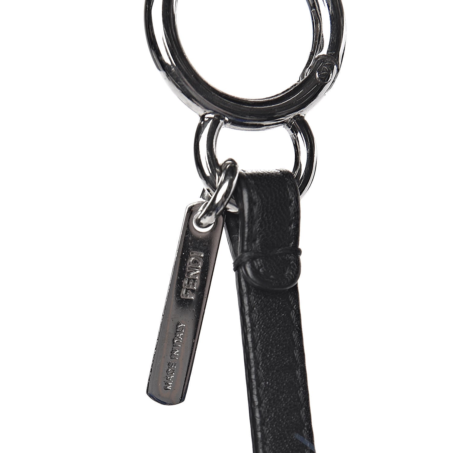 Fendi Mink Fox Goat Fur Karlito Bag Charm Blue 3 of 3