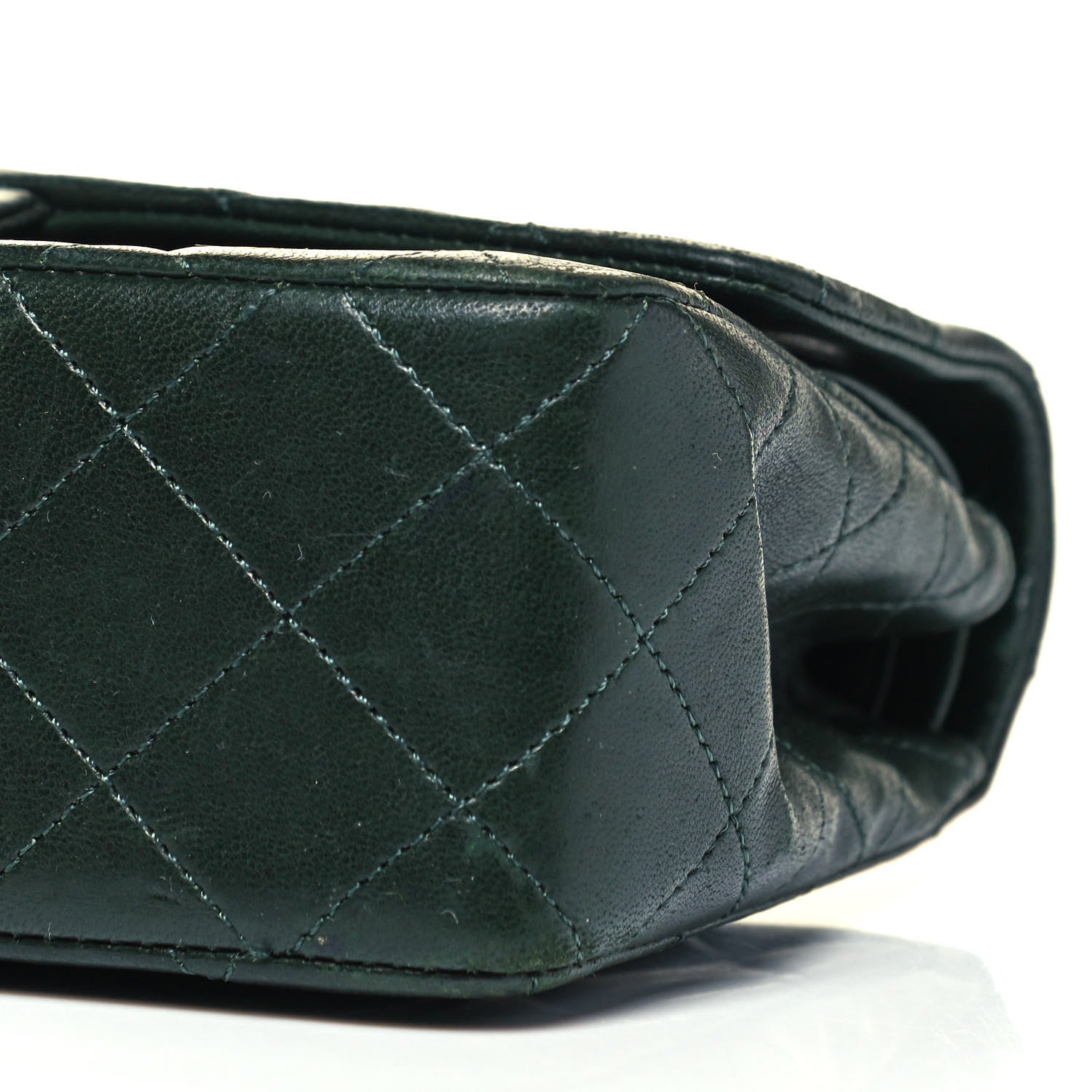 Chanel Lambskin Quilted Small Double Flap Green 6 of 11