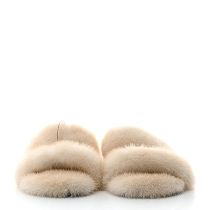 Saint Laurent Mink Bleach Slides 39 White 2 of 8