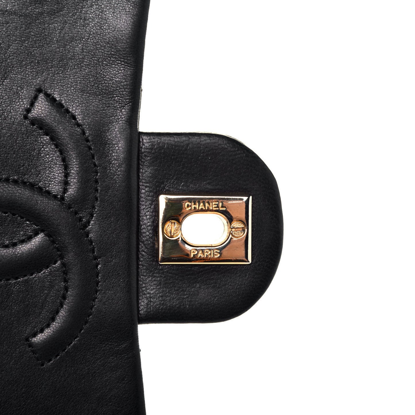 Lambskin Quilted Mini Square Flap Black