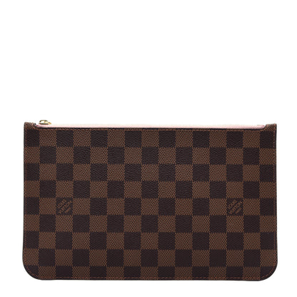 Louis Vuitton Damier Ebene Neverfull MM GM Pochette Rose Ballerine 1 of 10