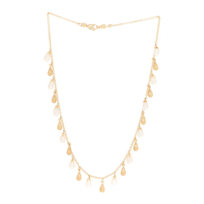 Roberto Coin 18K Yellow Gold Pearl Teardrop Necklace 3 of 5