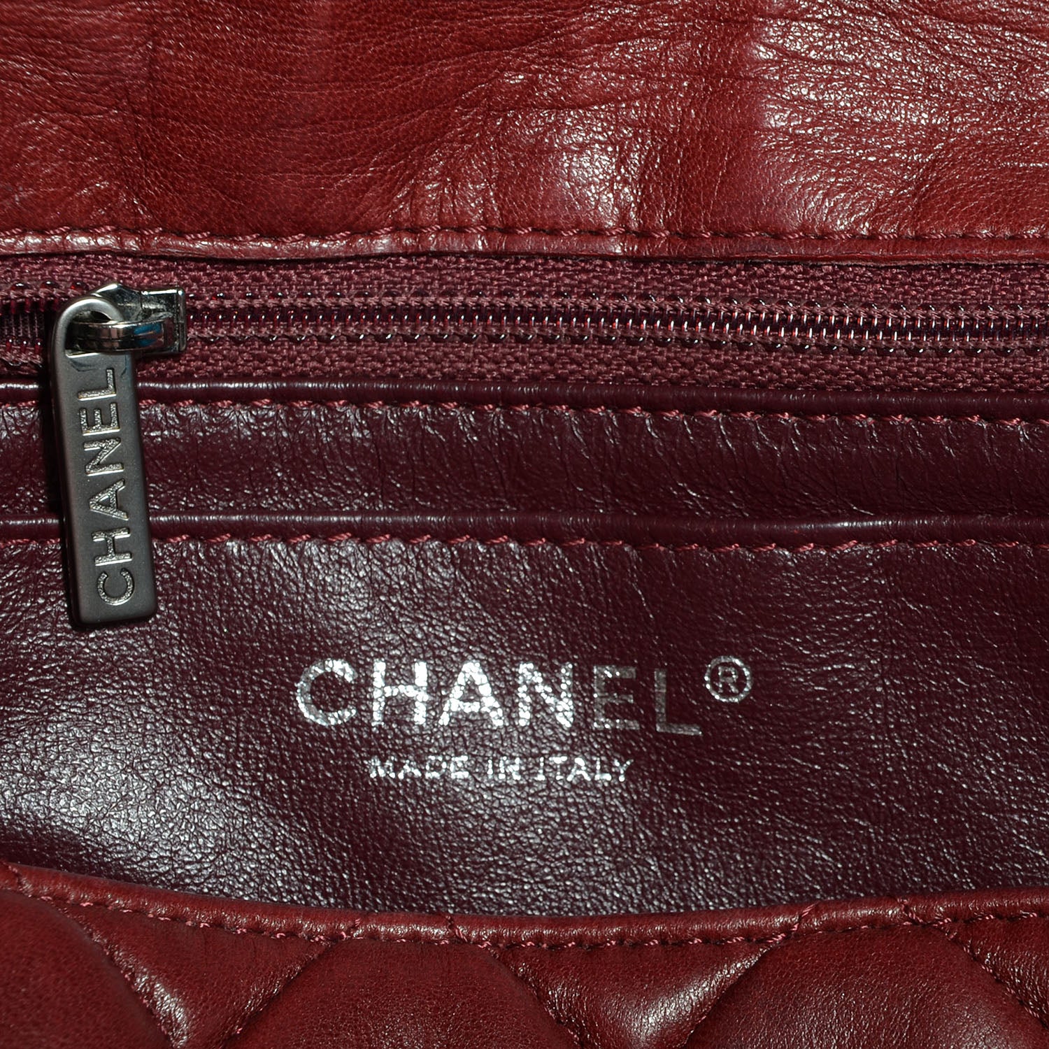 Chanel Lambskin Jumbo Single Flap Dark Red 7 of 10