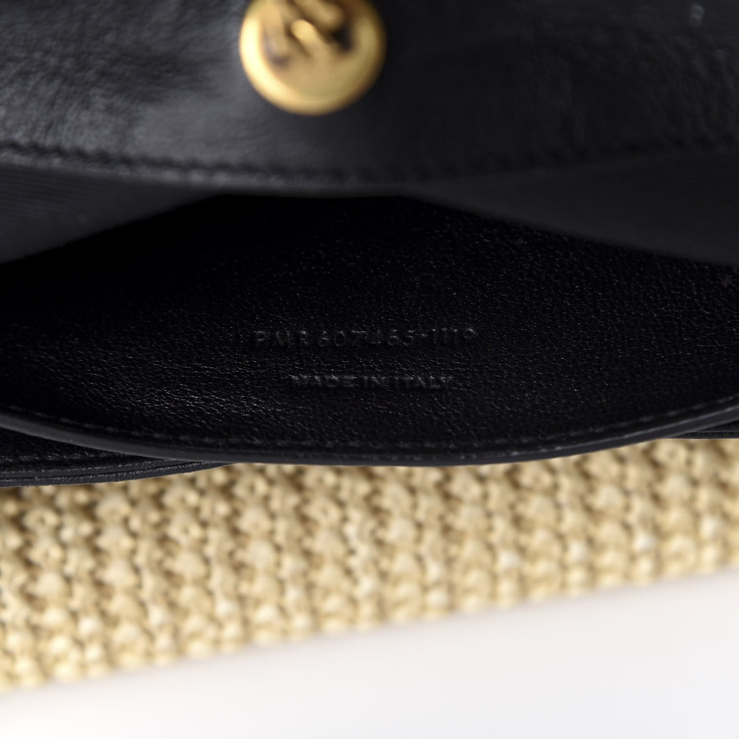 Raffia Calfskin Small Nolita Shoulder Bag Natural Black
