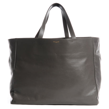 Saint Laurent Leather Reversible East West Shopping Tote Dark Grey 1 of 7