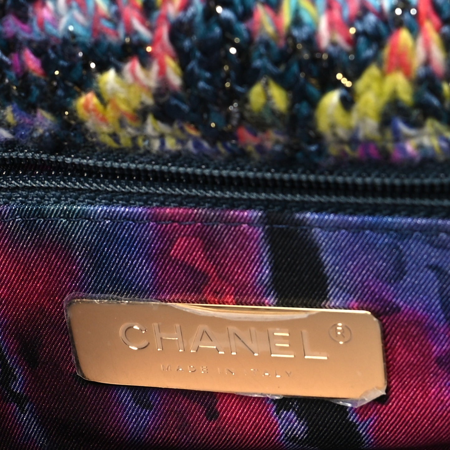 Tweed Quilted Medium Chanel 19 Flap Dark Multicolor