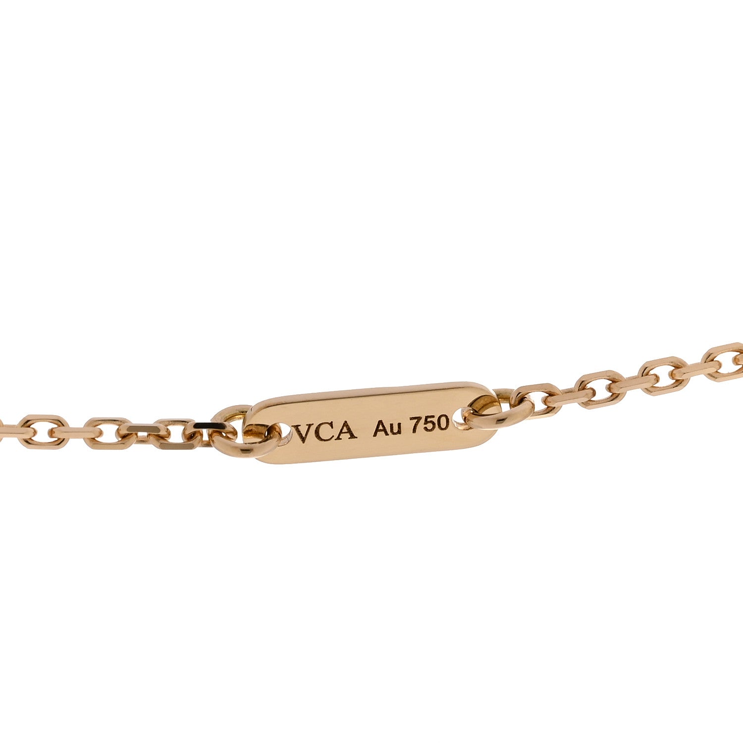 Van Cleef & Arpels 18K Yellow Gold Mother of Pearl Sweet Alhambra Pendant Necklace 5 of 6