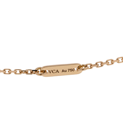 Van Cleef & Arpels 18K Yellow Gold Mother of Pearl Sweet Alhambra Pendant Necklace 5 of 6