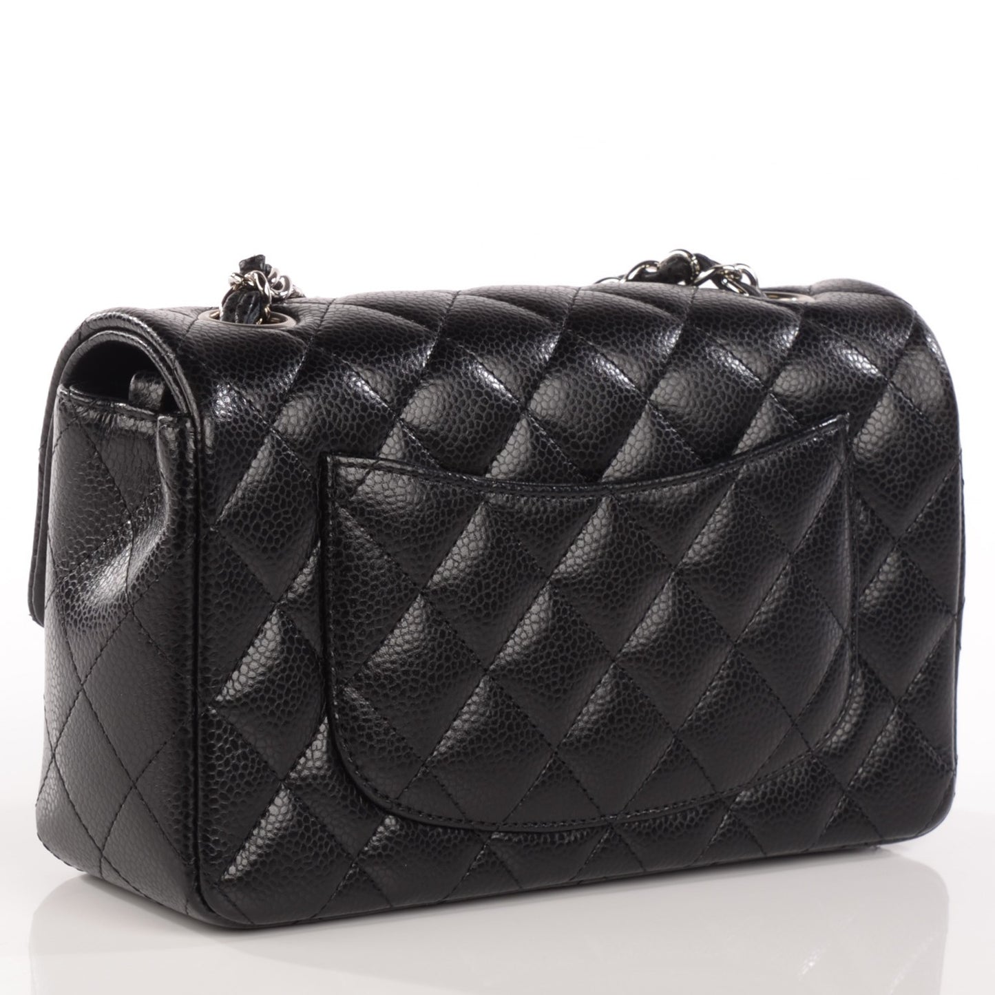 Caviar Quilted Mini Rectangular Flap Black