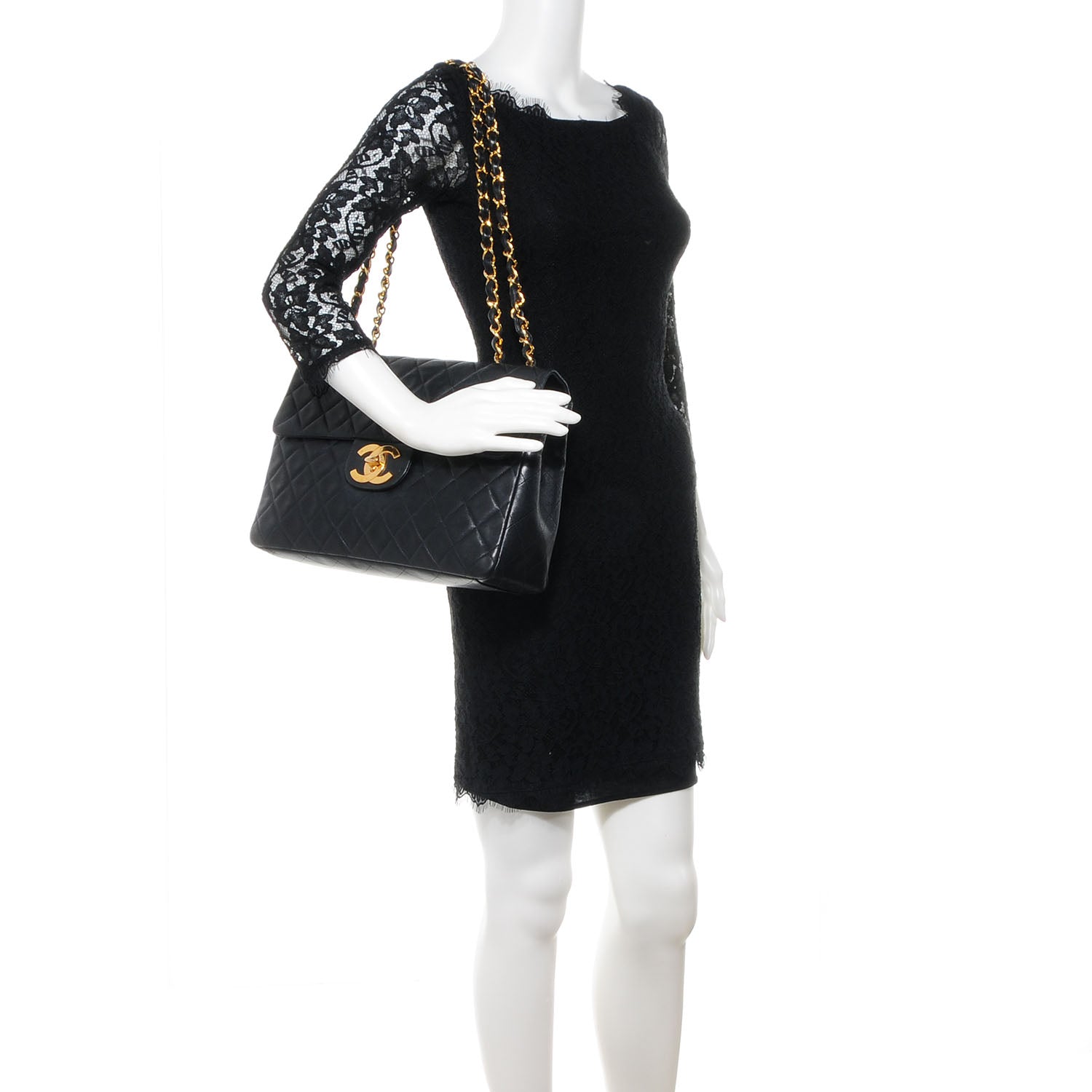 Chanel Lambskin XL Jumbo Flap Black 2 of 10