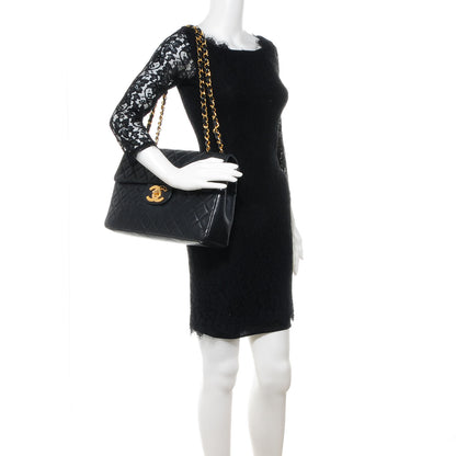 Chanel Lambskin XL Jumbo Flap Black 2 of 10