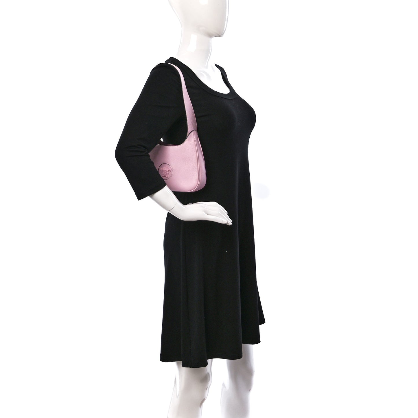 Calfskin Small La Medusa Hobo Crossbody Pink