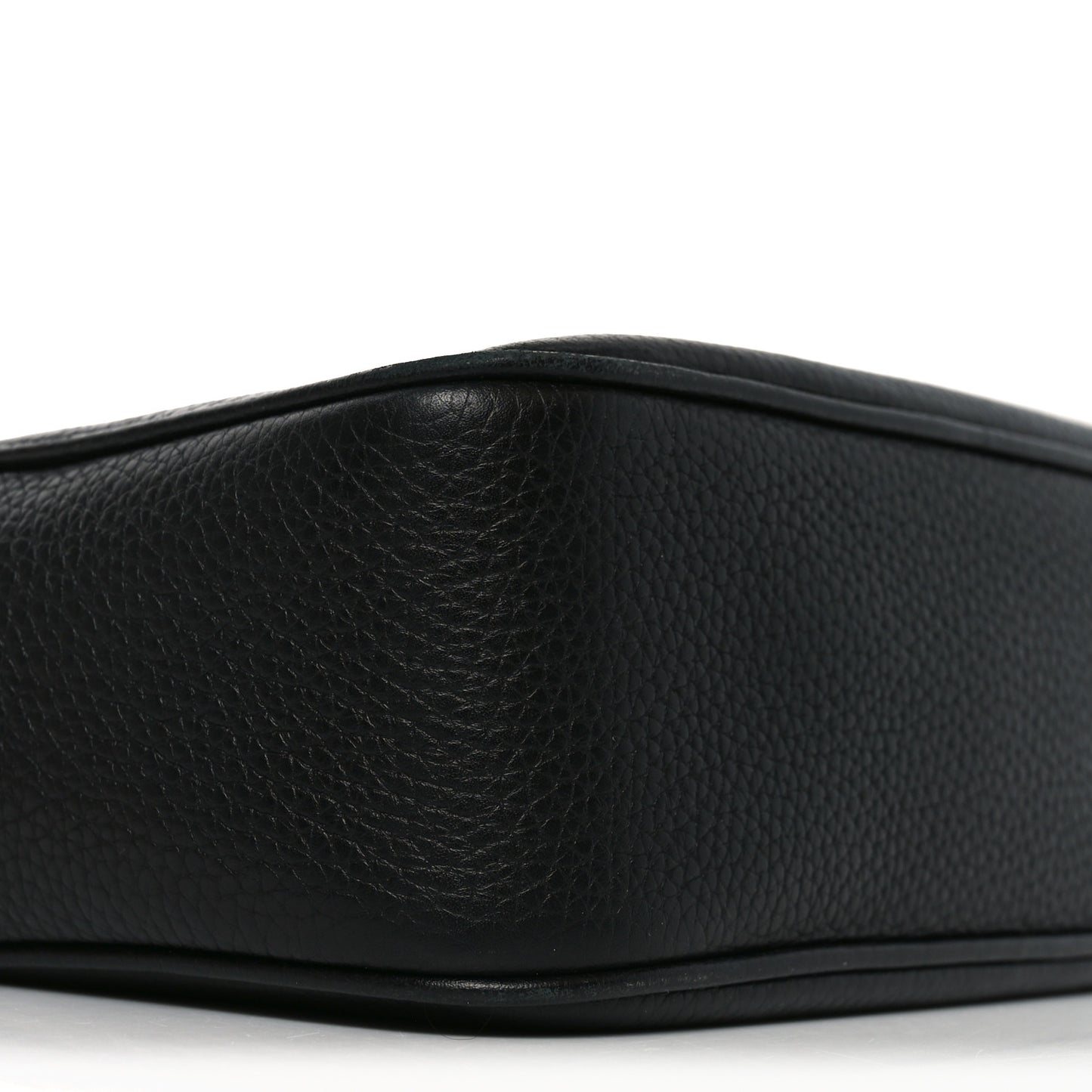 Pebbled Calfskin Small Soho Disco Bag Black