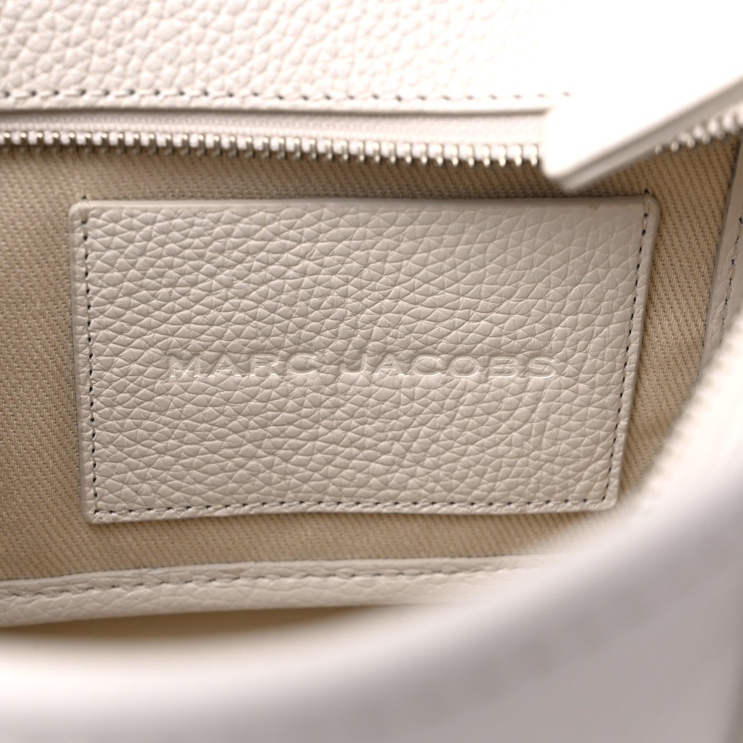 Grained Calfskin Mini The Tote Bag Cotton Silver