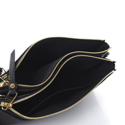 Louis Vuitton Empreinte Double Zip Pochette Black 5 of 12